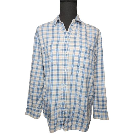 Madewell Flannel Oversized Boyshirt in Benton Plaid Size XS - Picture 2 of 7